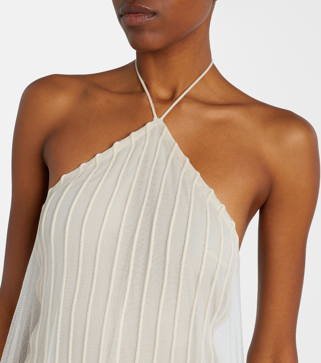 Epi halterneck tulle maxi dress | Jacquemus