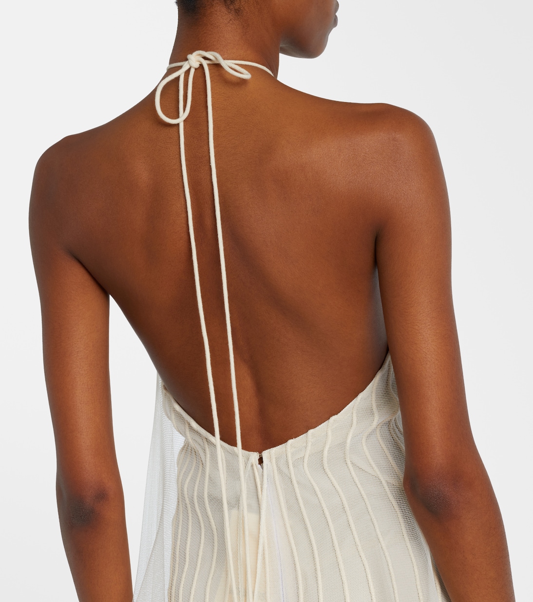 Epi halterneck tulle maxi dress | Jacquemus