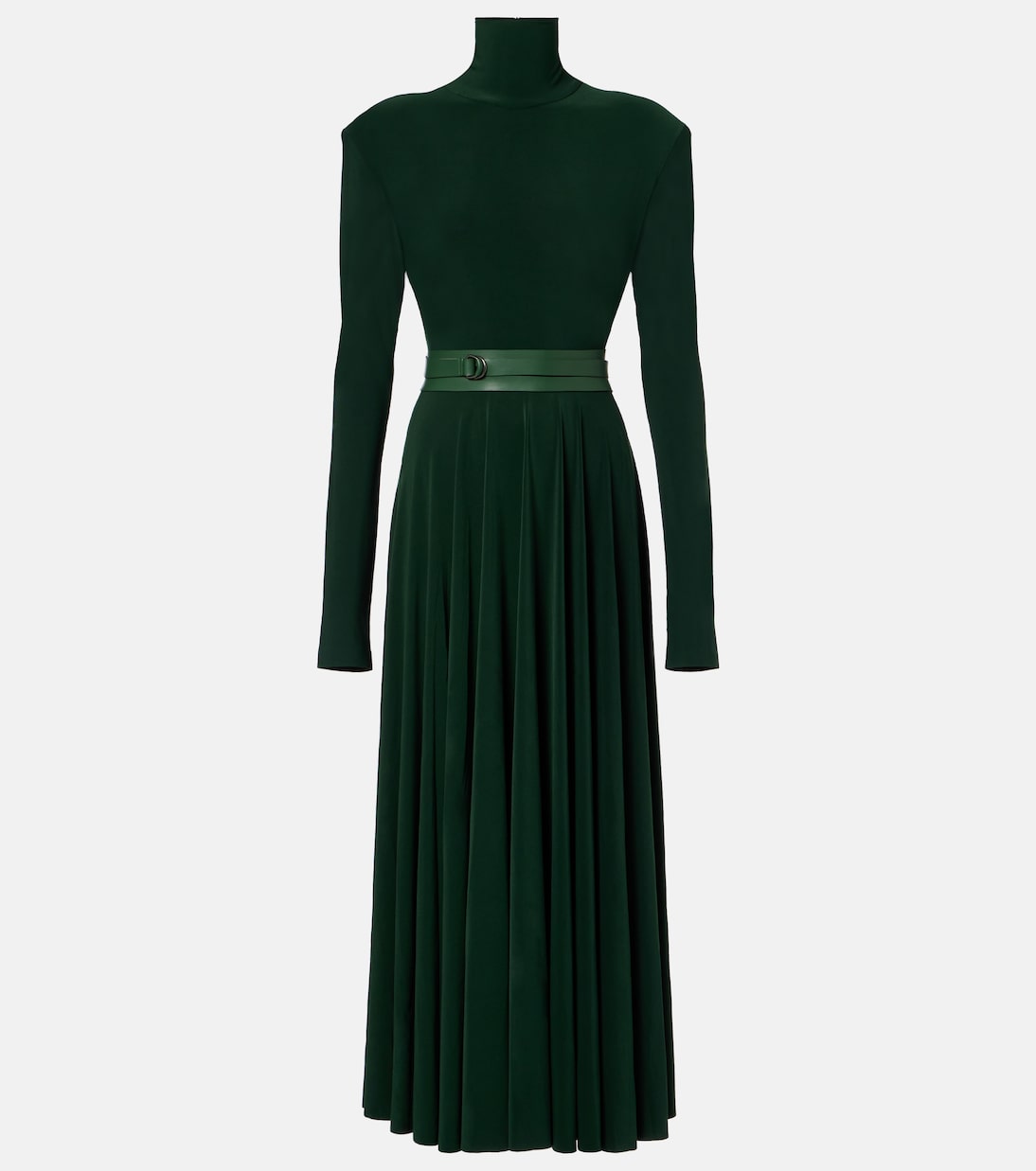 Belted pleated midi dress | Norma Kamali