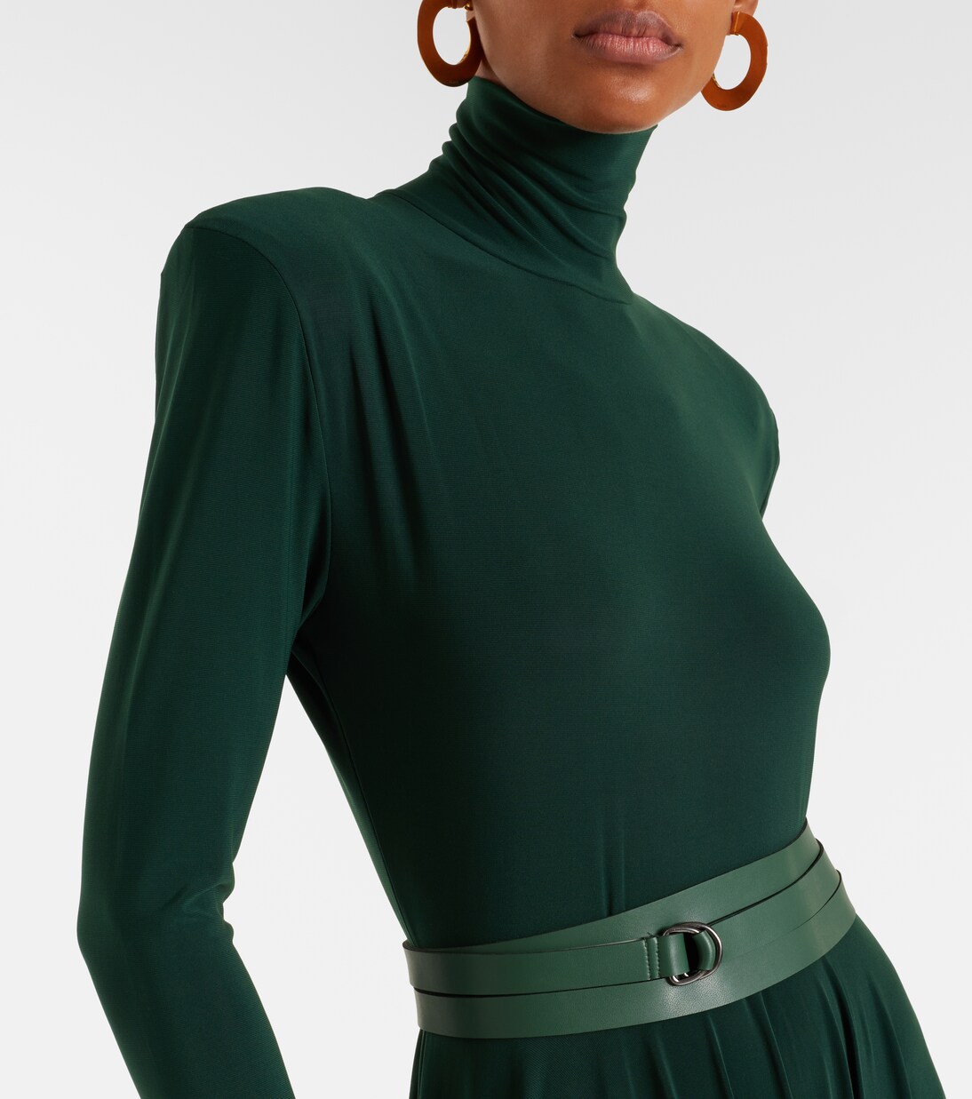 Belted pleated midi dress | Norma Kamali