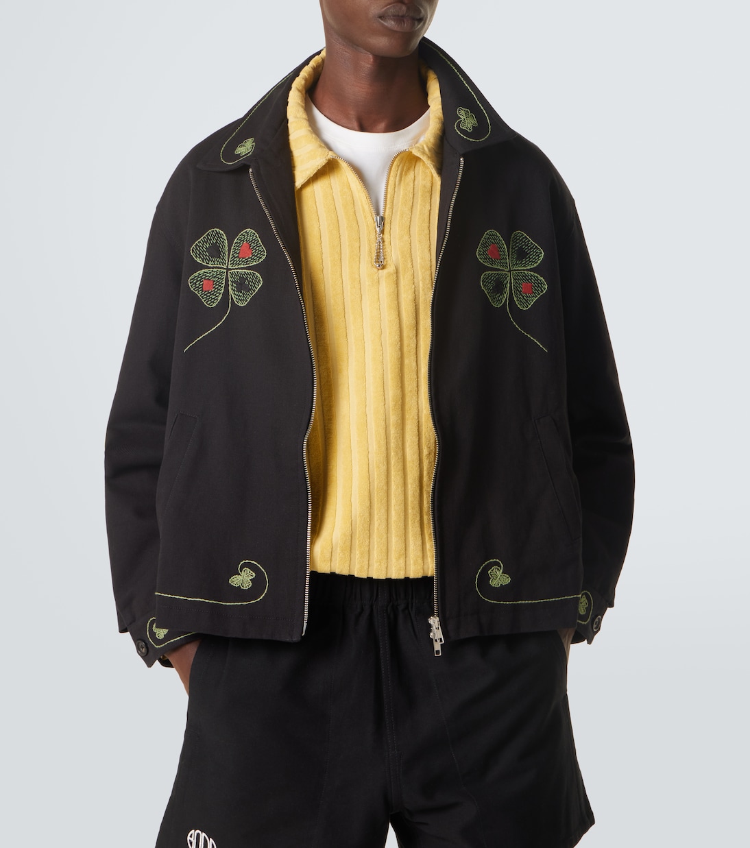 Chaqueta Lucky Draw de sarga de algodón | Bode