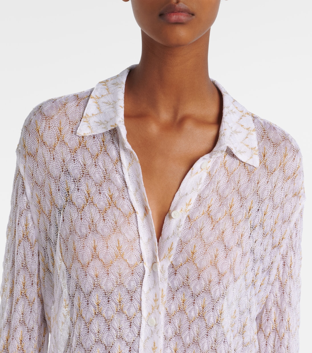 Open-knit lamé shirt | Missoni