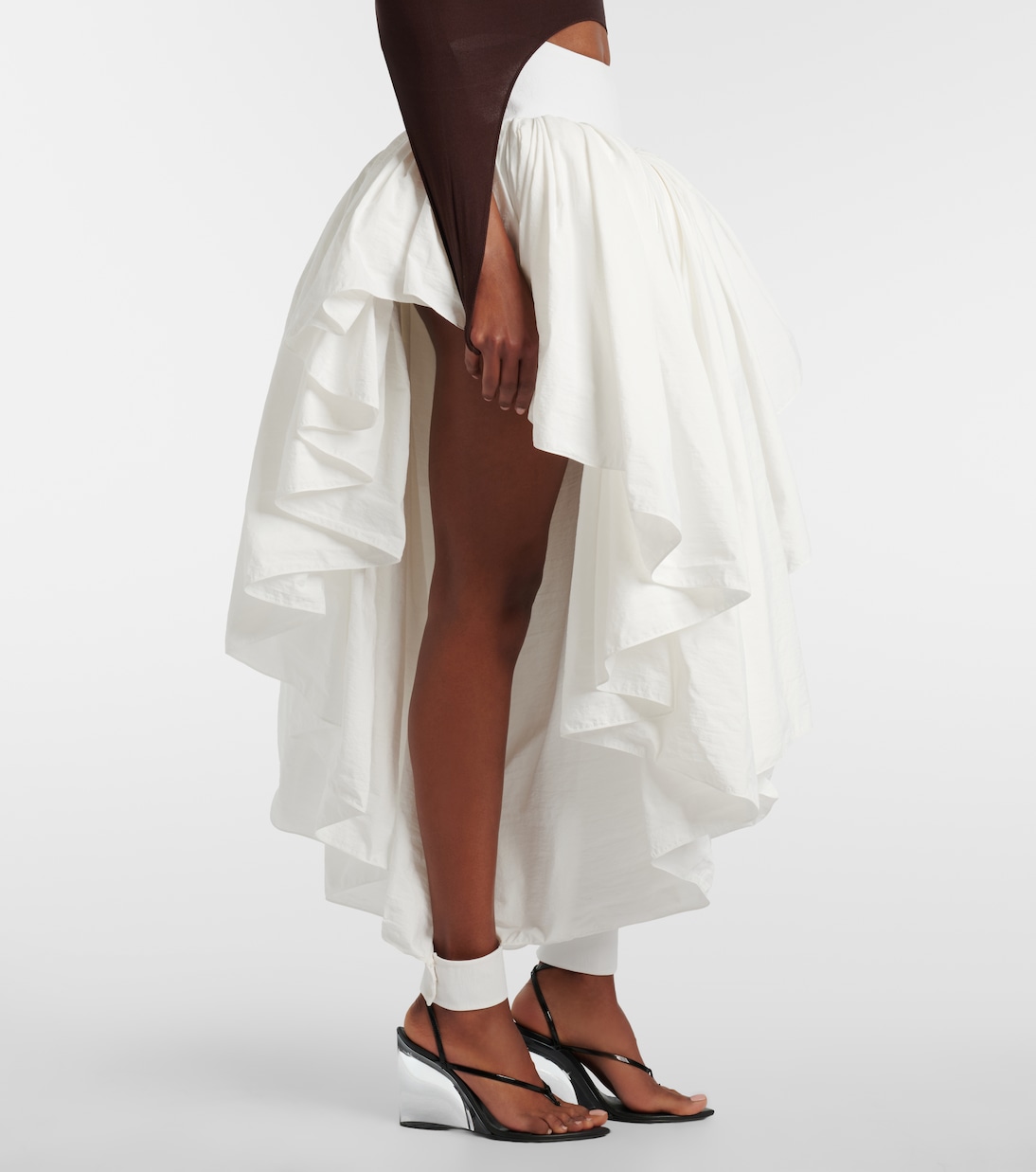 Draped asymmetric midi skirt | Alaïa