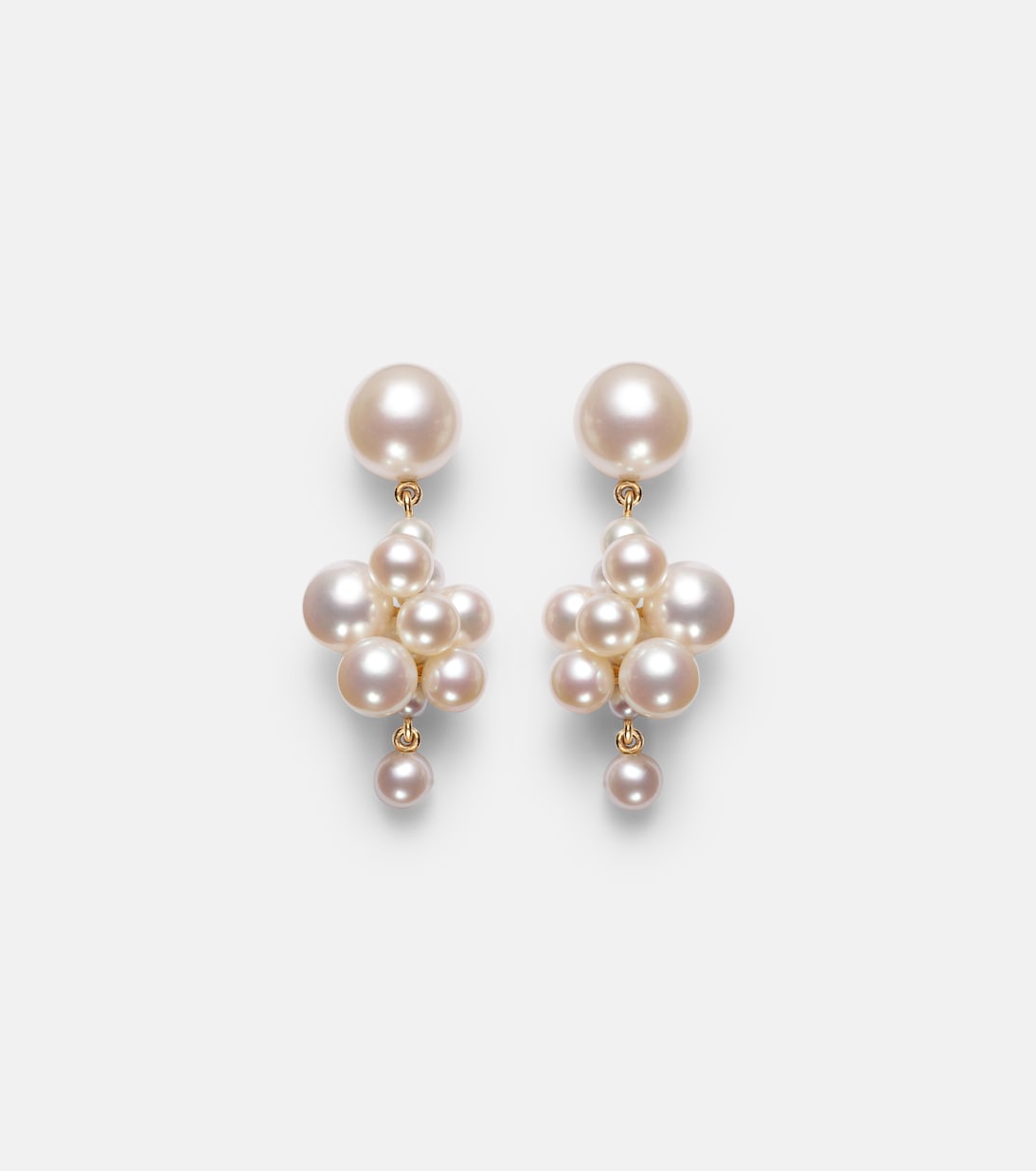 Boucles d'oreilles en or jaune 14 ct et perles Botticelli | Sophie Bille Brahe