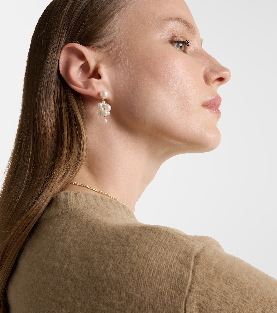 Boucles d'oreilles en or jaune 14 ct et perles Botticelli | Sophie Bille Brahe