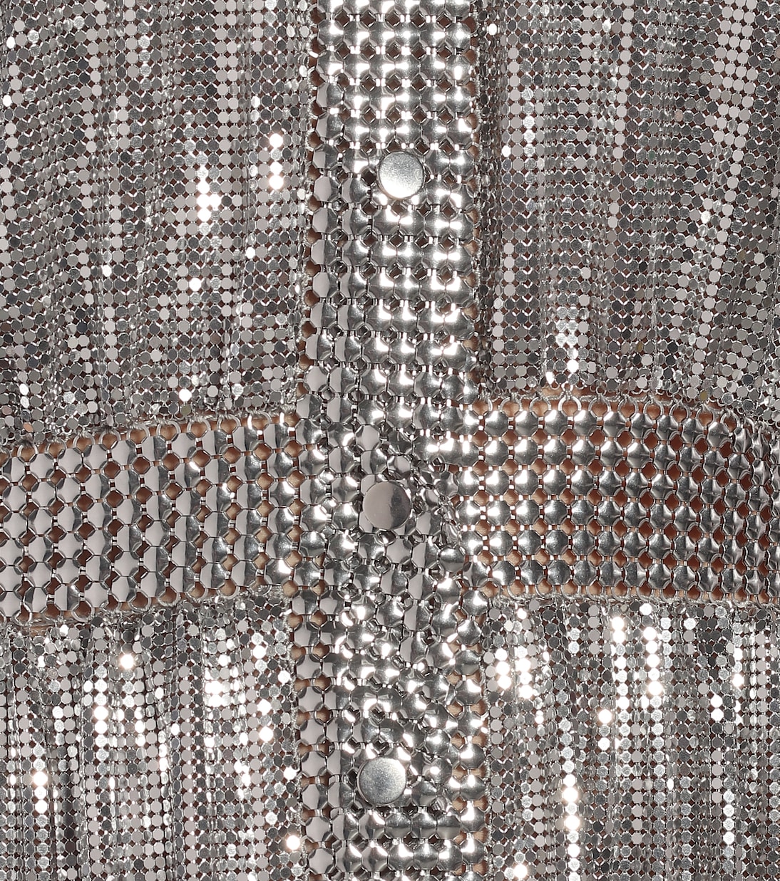 Midikleid aus Metallic-Mesh | Rabanne