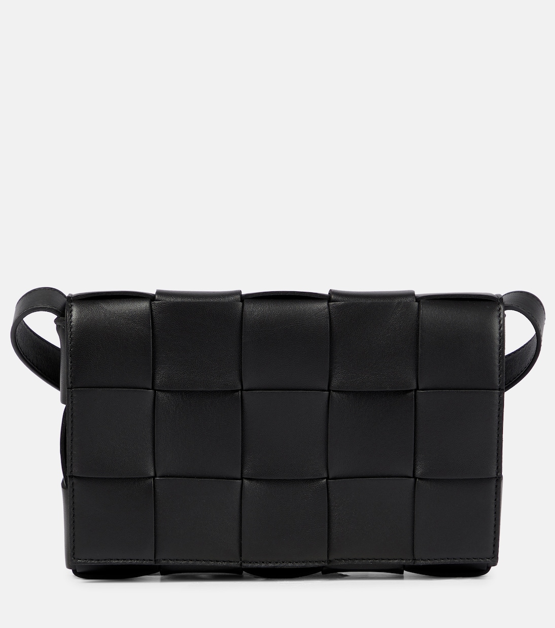 Cassette leather shoulder bag in black - Bottega Veneta | Mytheresa