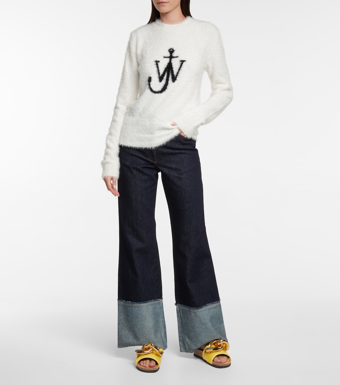 Embellished leather slides | JW Anderson