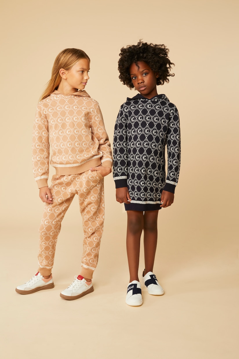 Hoodie aus Baumwolle und Wolle | Chloé Kids