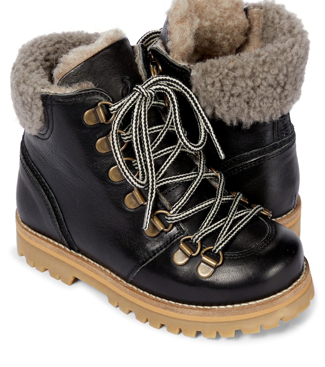 Bottines en cuir et shearling | Petit Nord