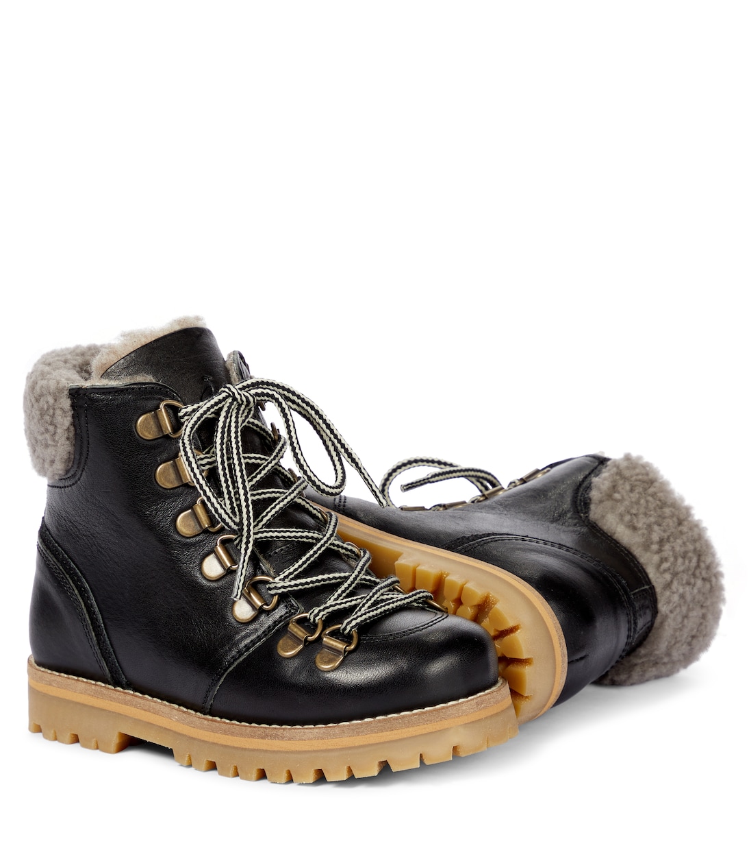 Bottines en cuir et shearling | Petit Nord