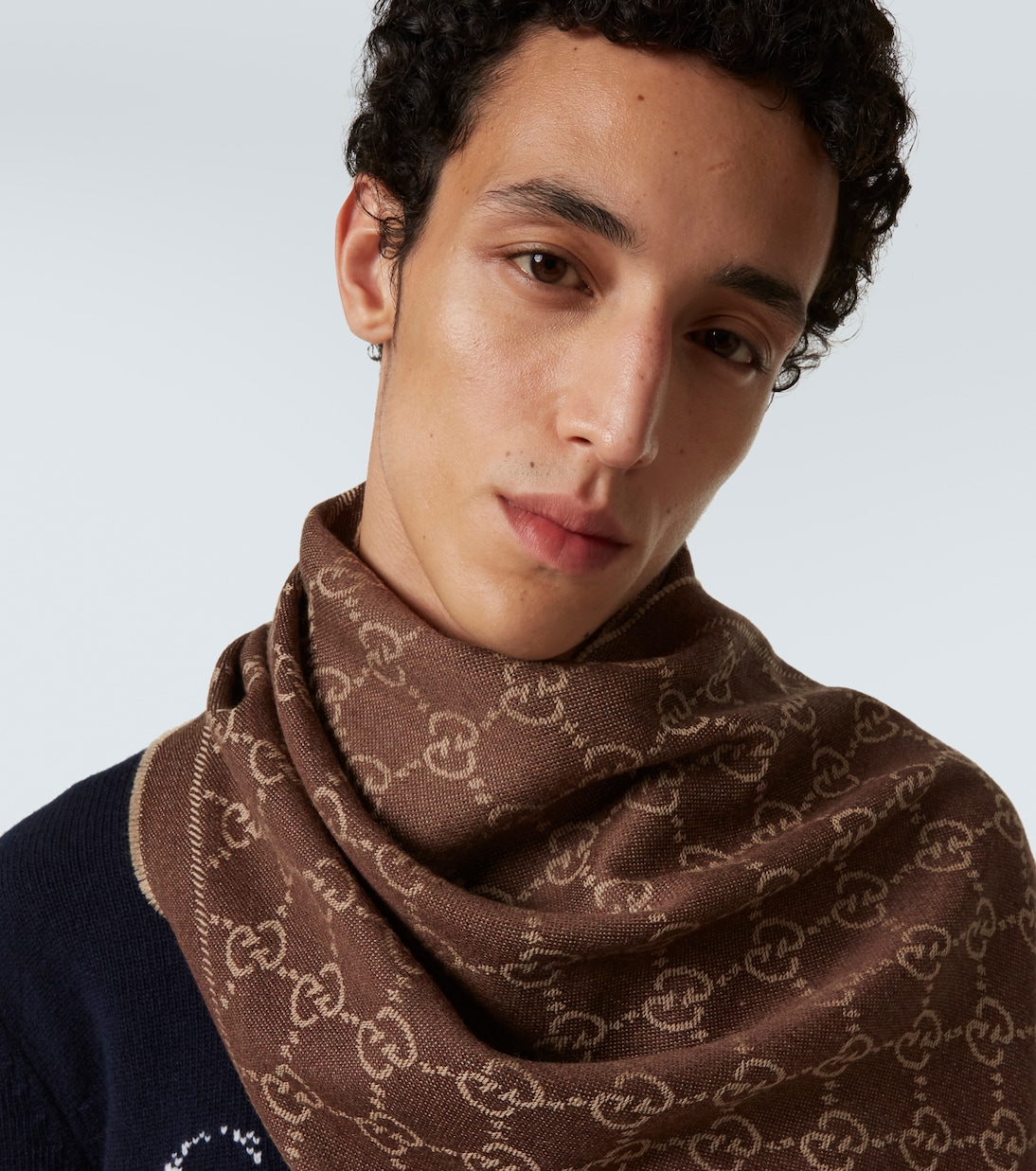 Sciarpa in lana GG jacquard | Gucci