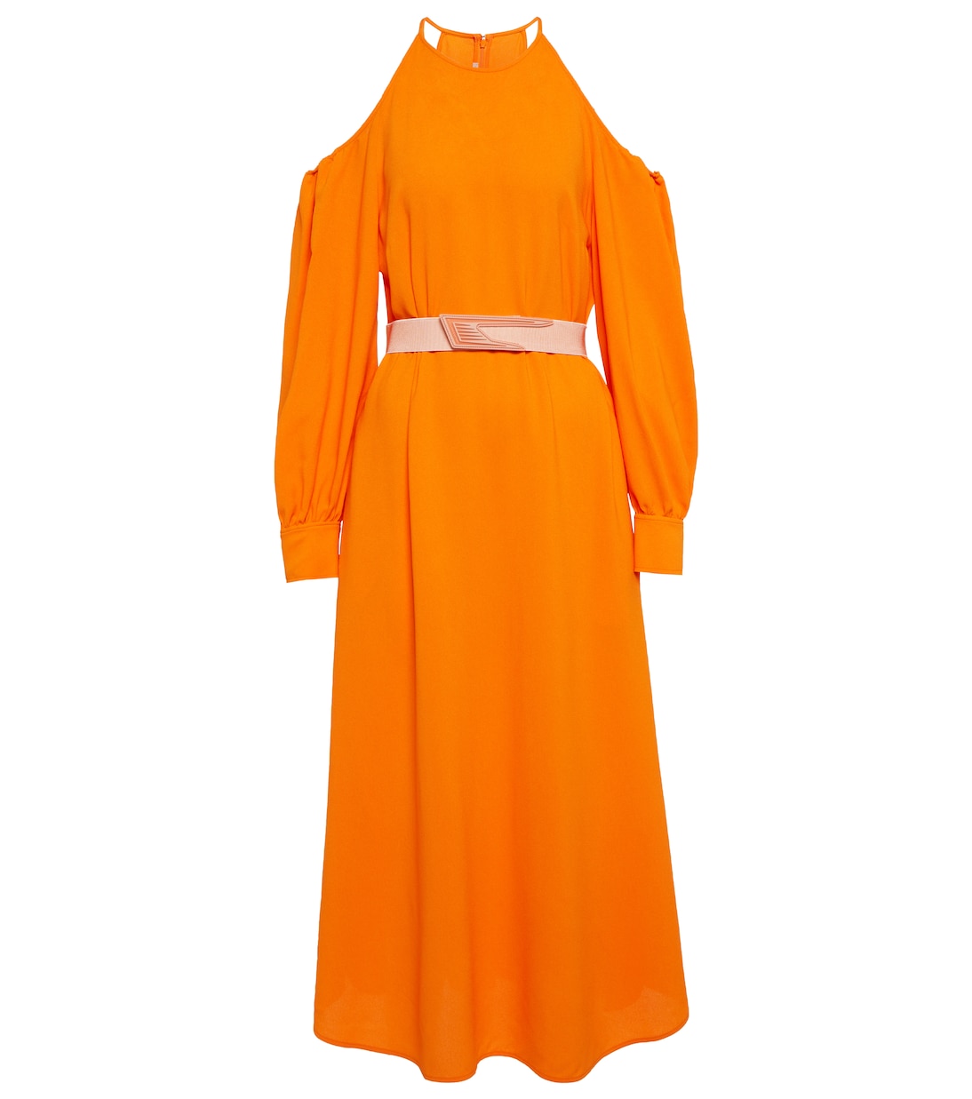 Crêpe cold shoulder midi dress | Stella McCartney