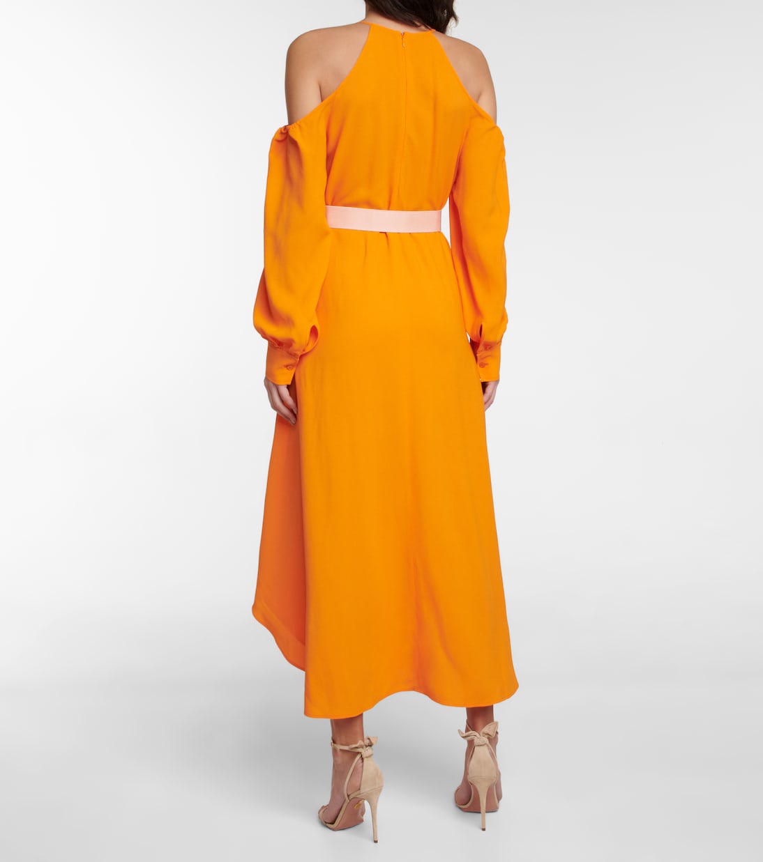 Crêpe cold shoulder midi dress | Stella McCartney