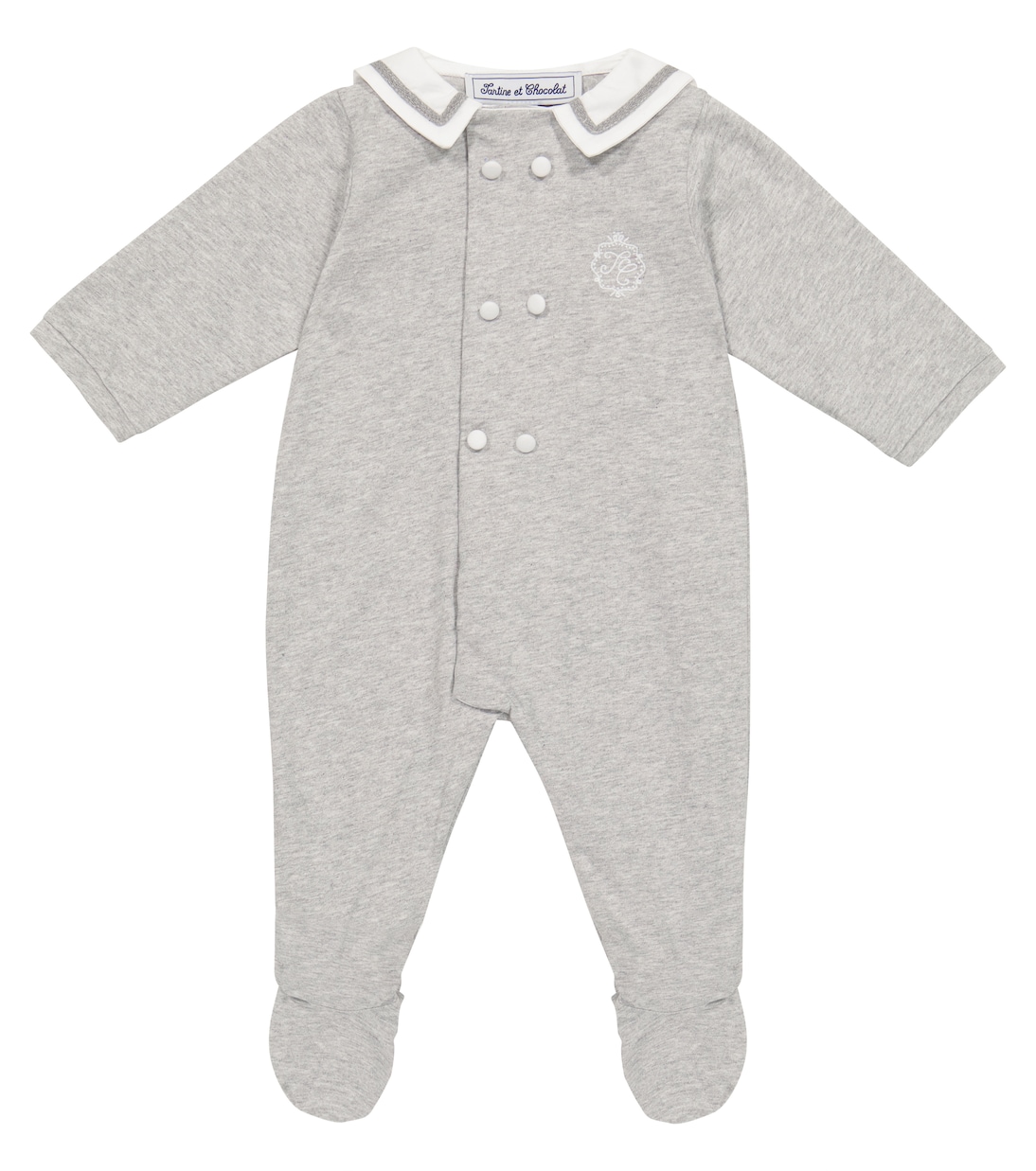 Baby - Tutina in jersey di cotone con logo | Tartine et Chocolat