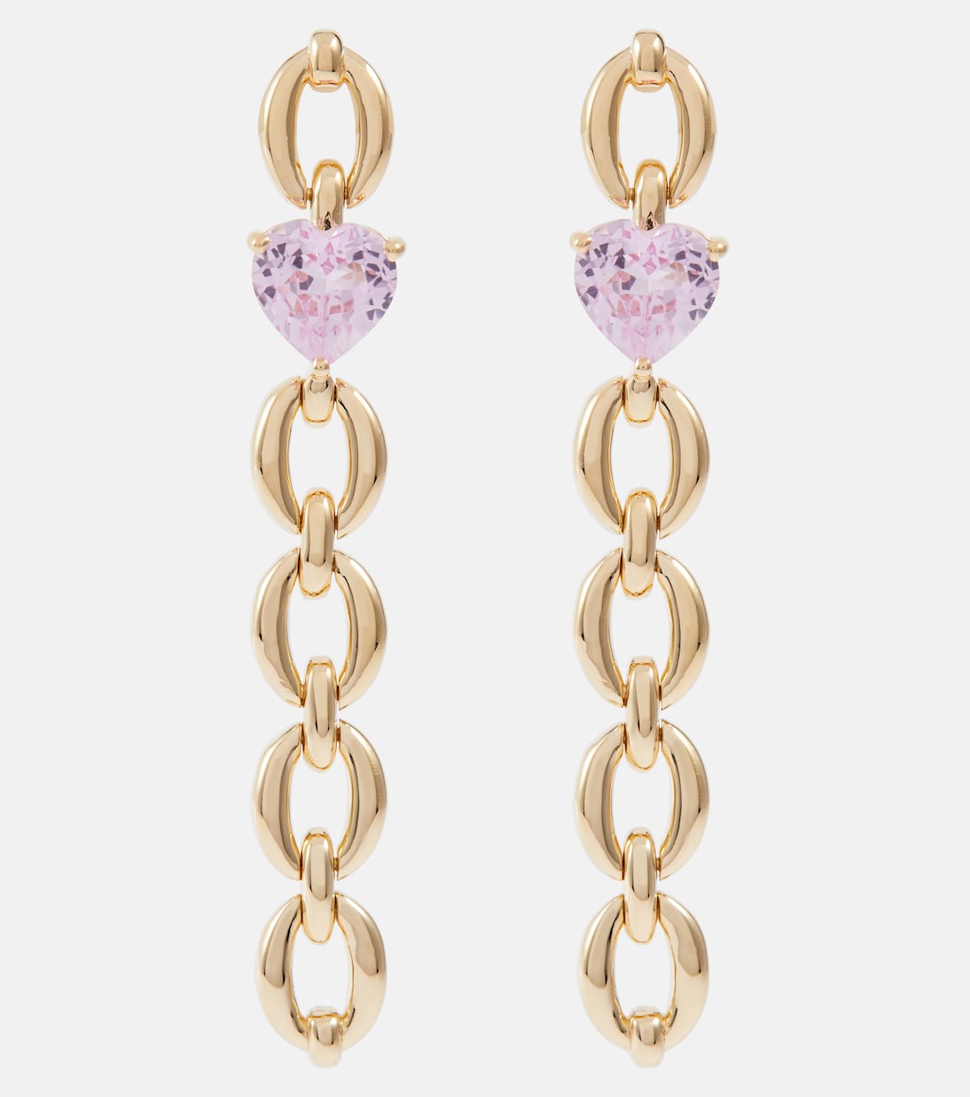 Boucles d’oreilles Catena Long Heart en or 18 ct et saphirs | Nadine Aysoy