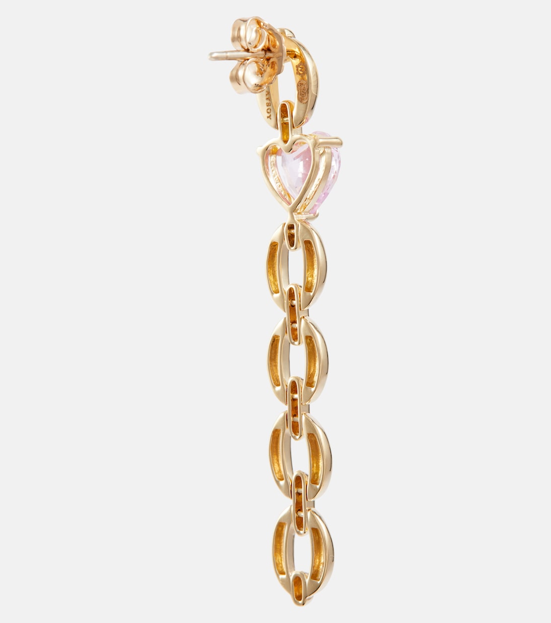 Boucles d’oreilles Catena Long Heart en or 18 ct et saphirs | Nadine Aysoy
