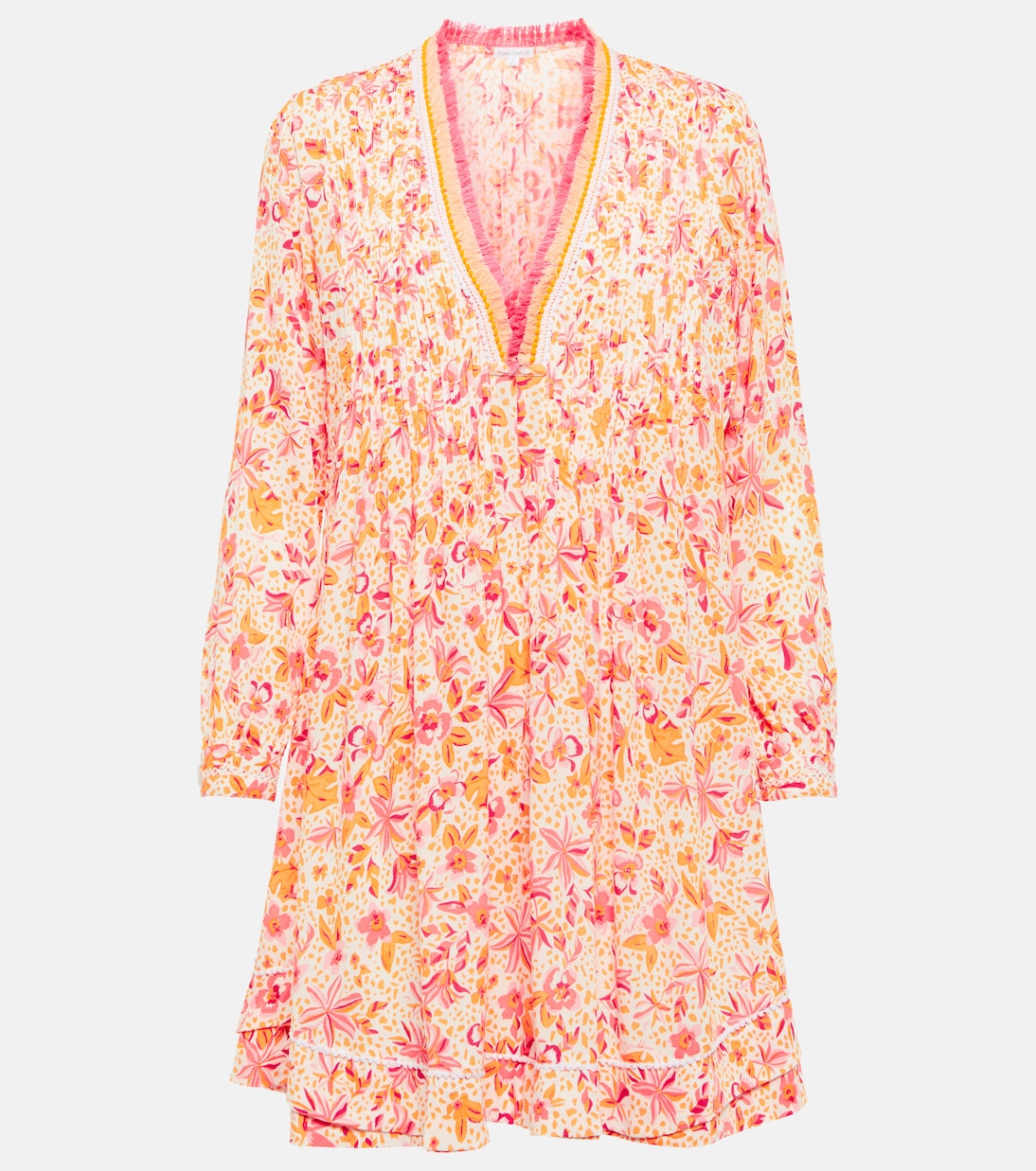 Ola floral rayon georgette minidress | Poupette St Barth