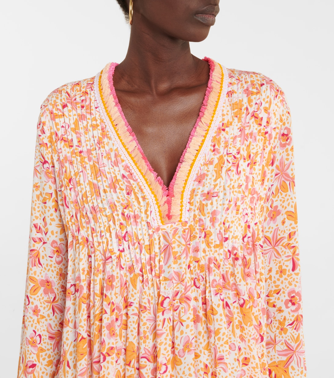 Ola floral rayon georgette minidress | Poupette St Barth