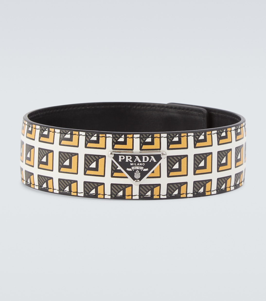 Choker in pelle con stampa | Prada