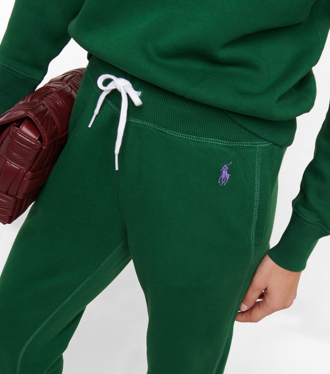 Cotton blend sweatpants in green Polo Ralph Lauren Mytheresa