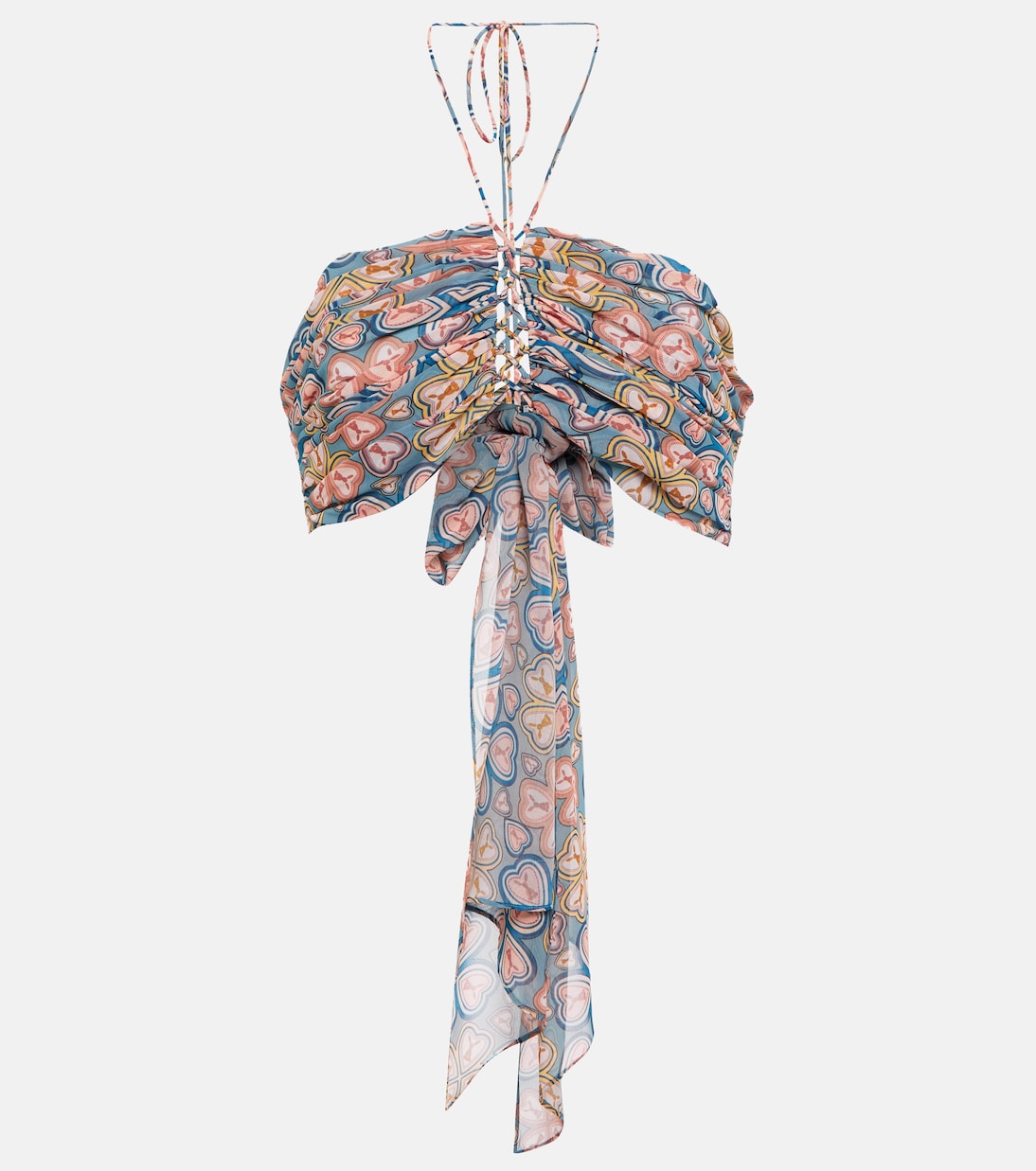 Printed halterneck crop top | Etro