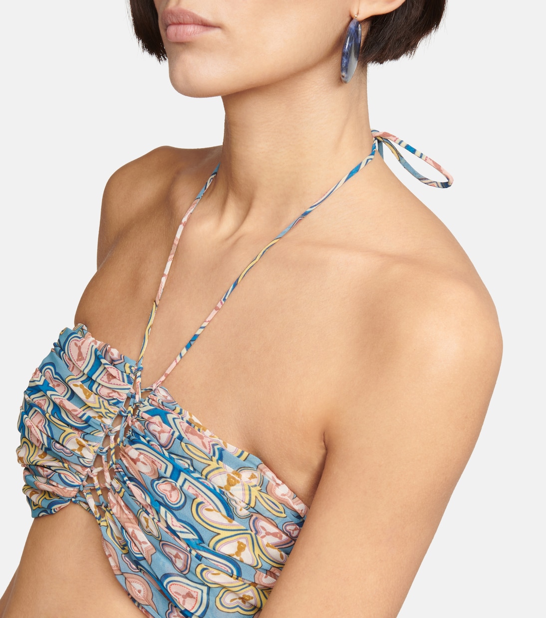 Printed halterneck crop top | Etro