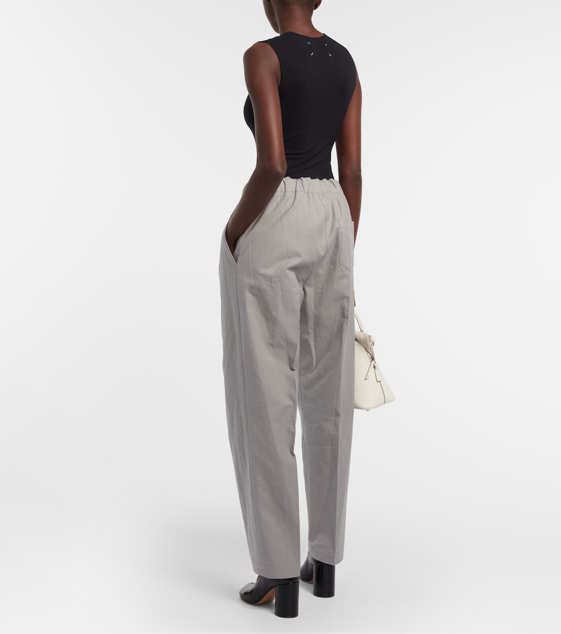 Pantaloni in cotone e seta | MM6 Maison Margiela
