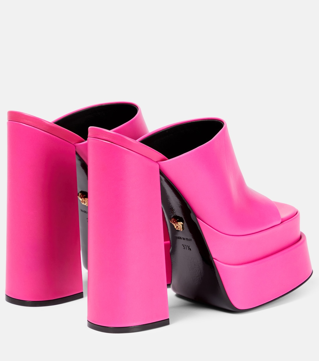 Leather platform mules | Versace