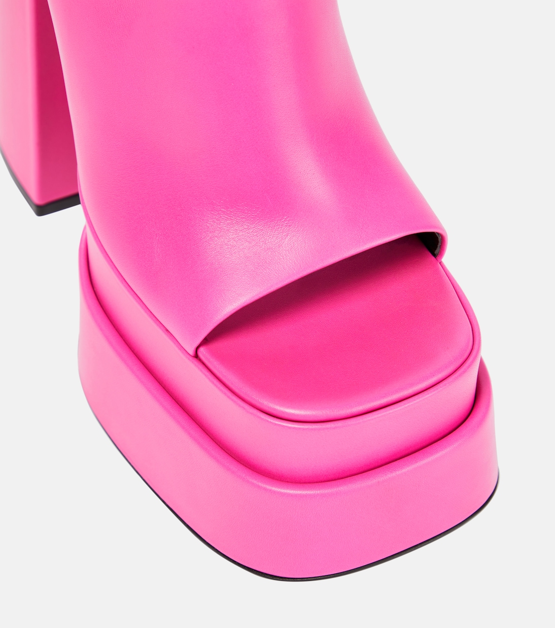 Leather platform mules | Versace