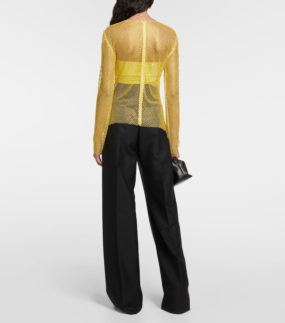 Crystal-embellished mesh top | Giuseppe di Morabito