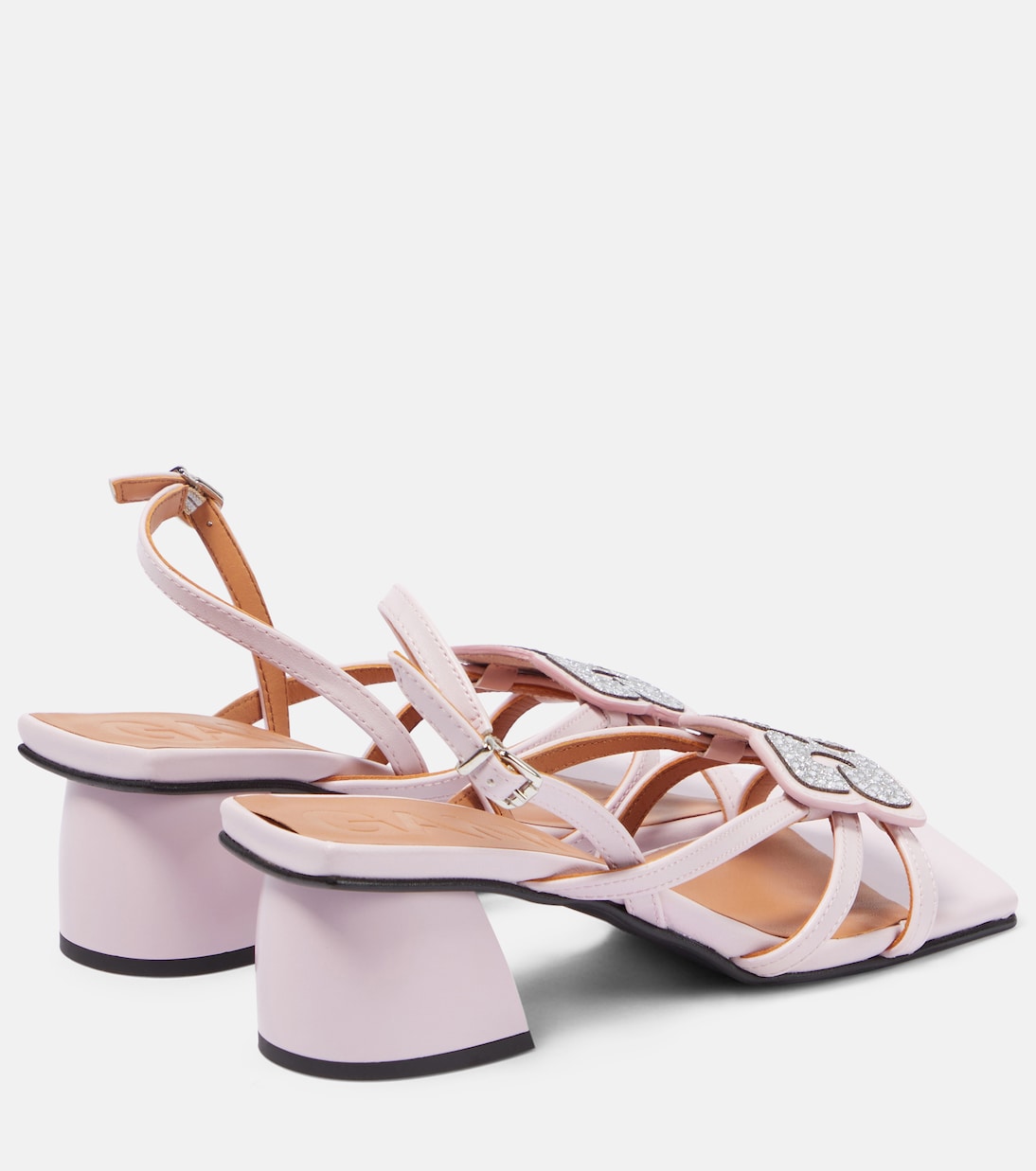 Verzierte Sandalen aus Lederimitat | Ganni