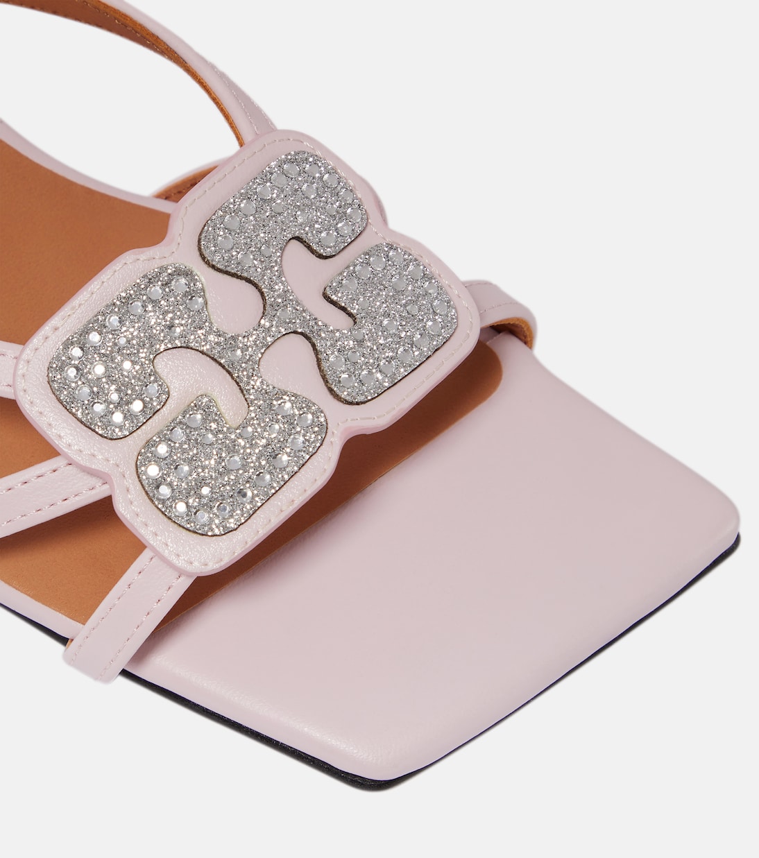 Verzierte Sandalen aus Lederimitat | Ganni