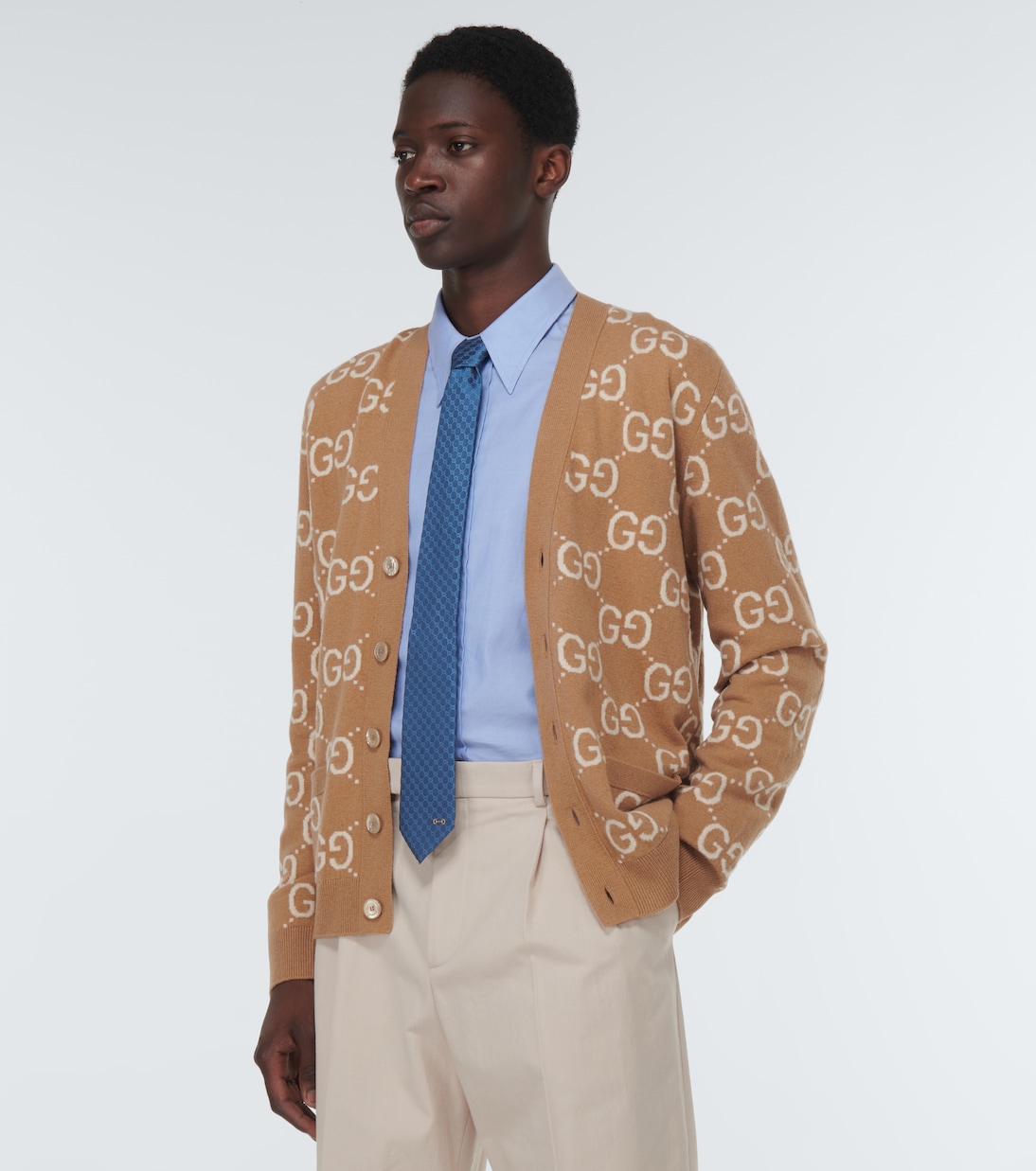 Cravatta in jacquard di seta GG | Gucci