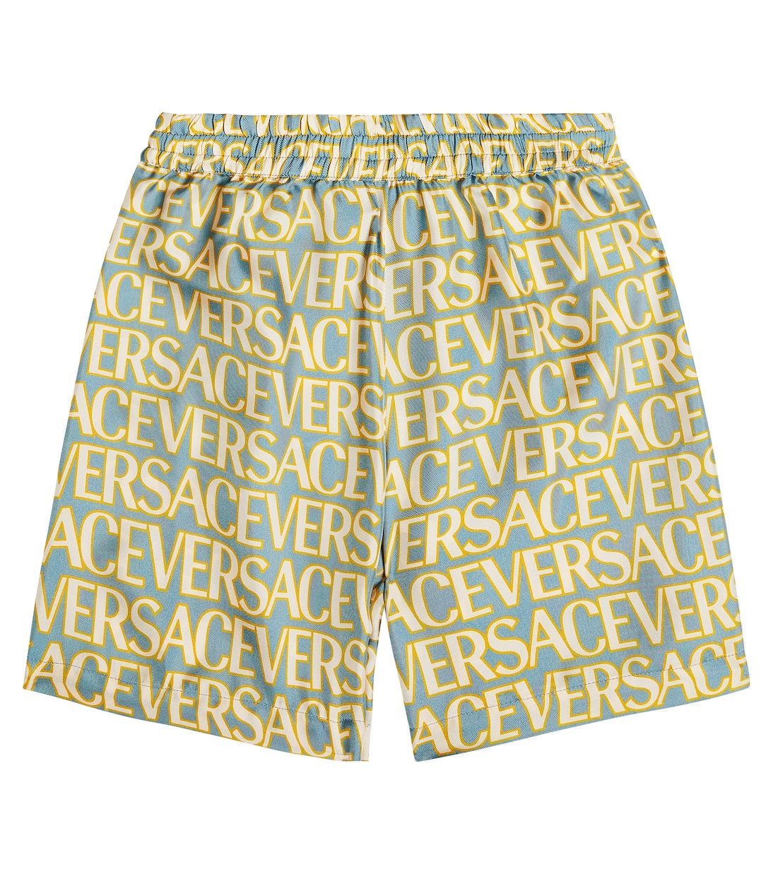 Shorts in twill di seta con logo | Versace Kids