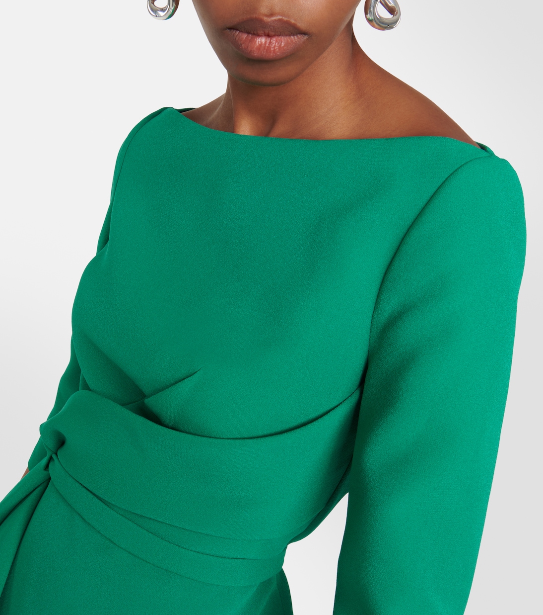 Draped crêpe midi dress | Safiyaa