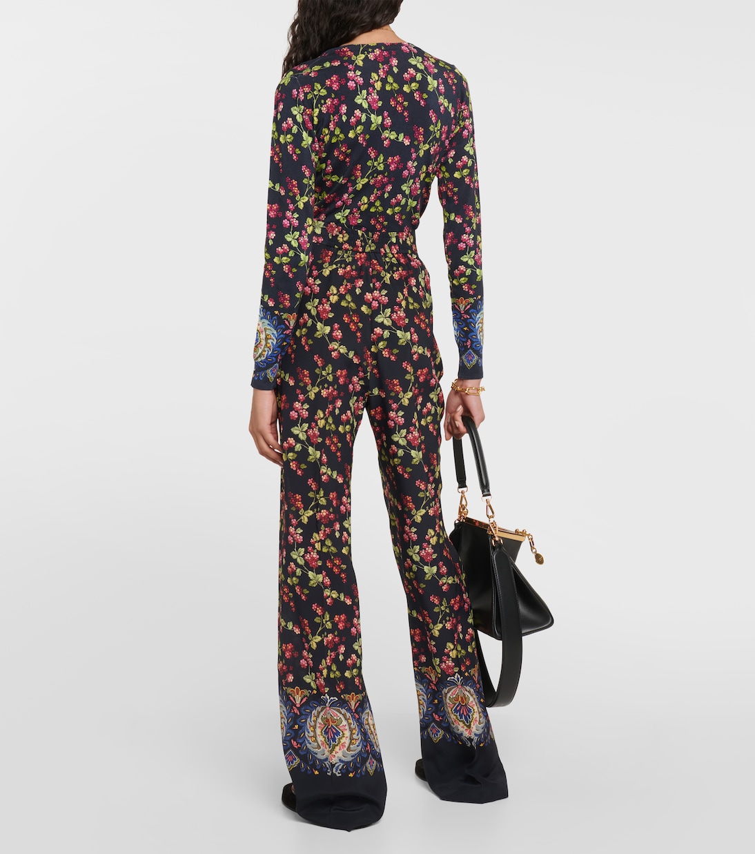 Printed high-rise silk pants | Etro