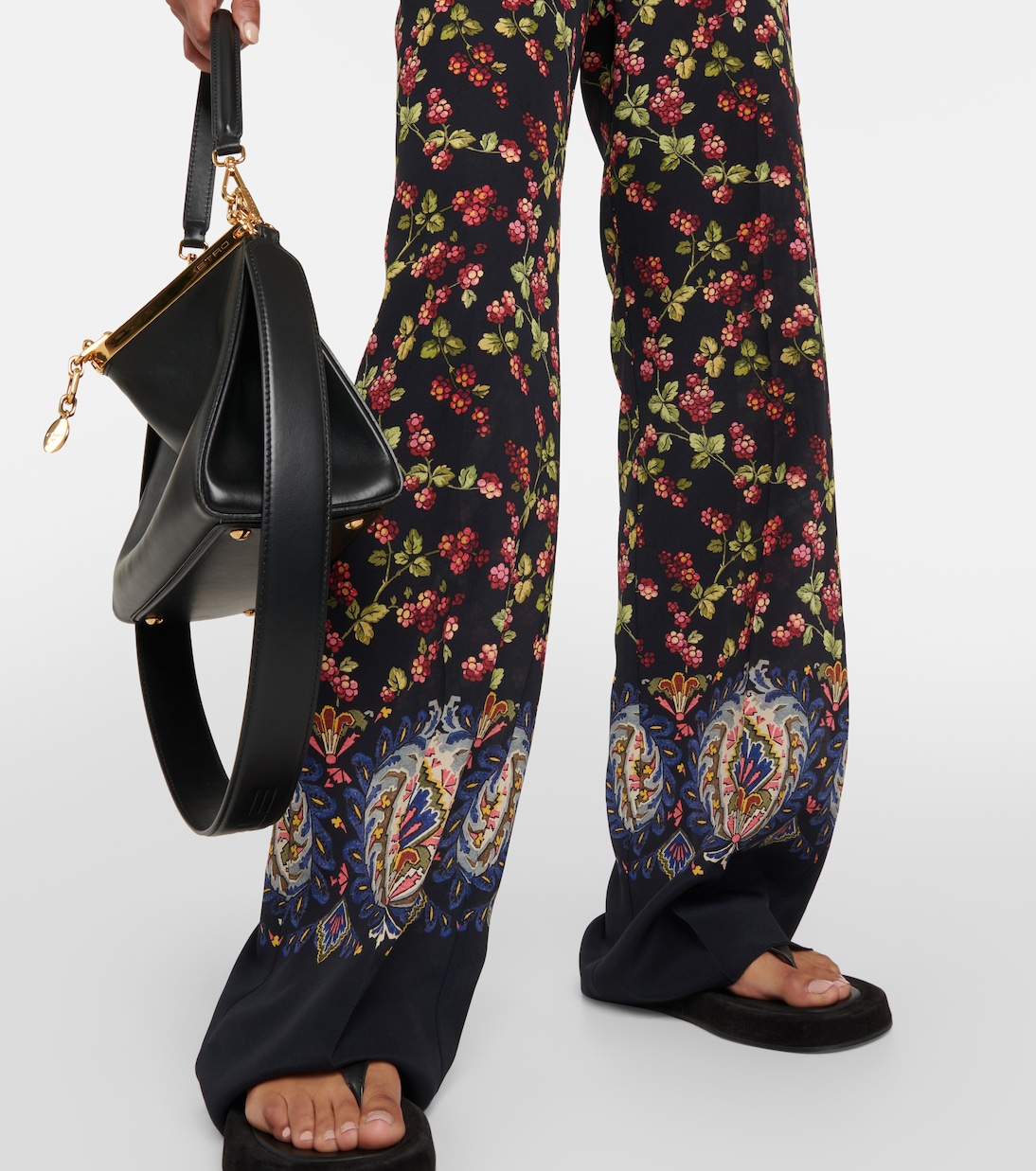 Printed high-rise silk pants | Etro