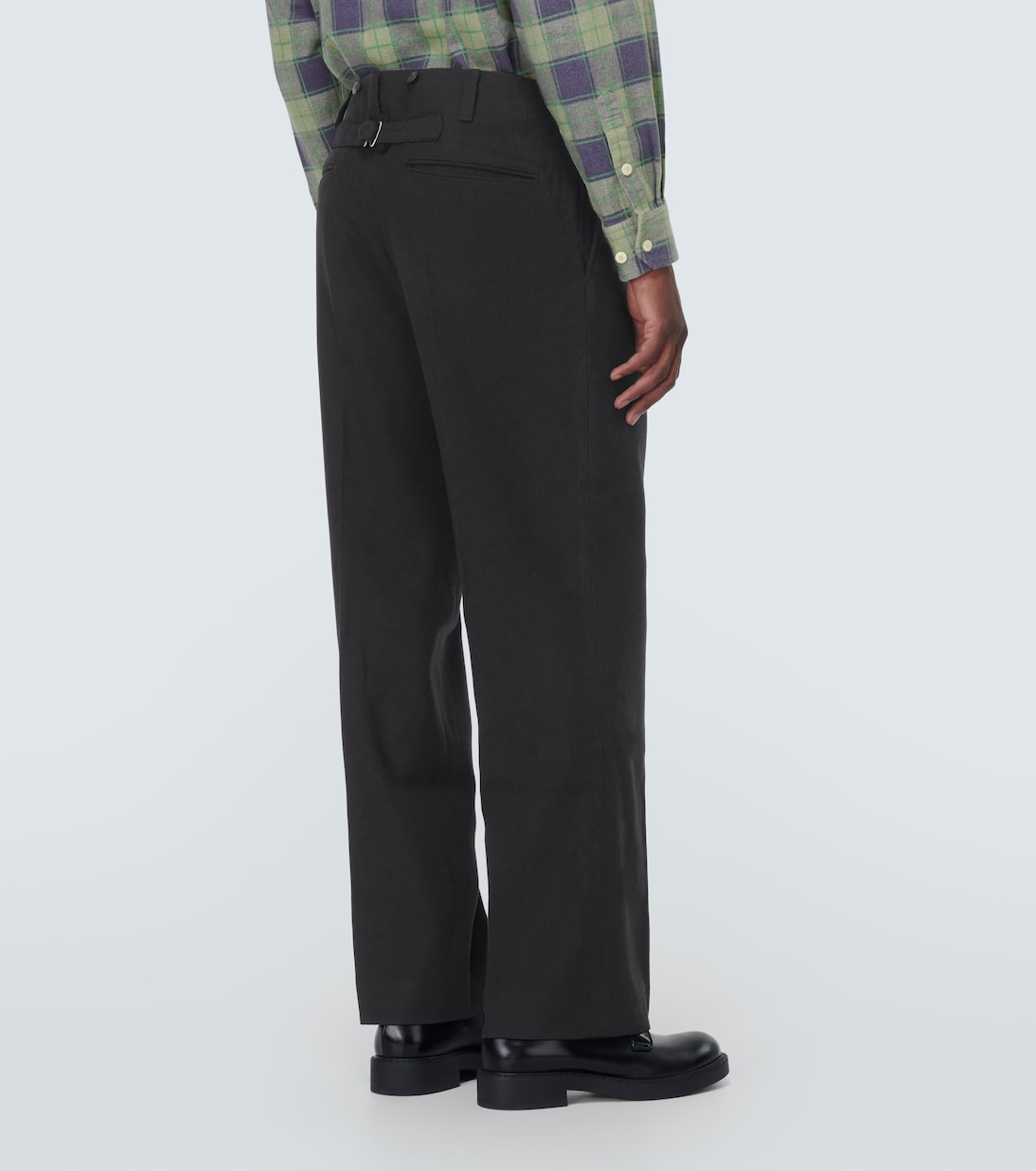 Tupper wool and linen pants with suspenders | Visvim