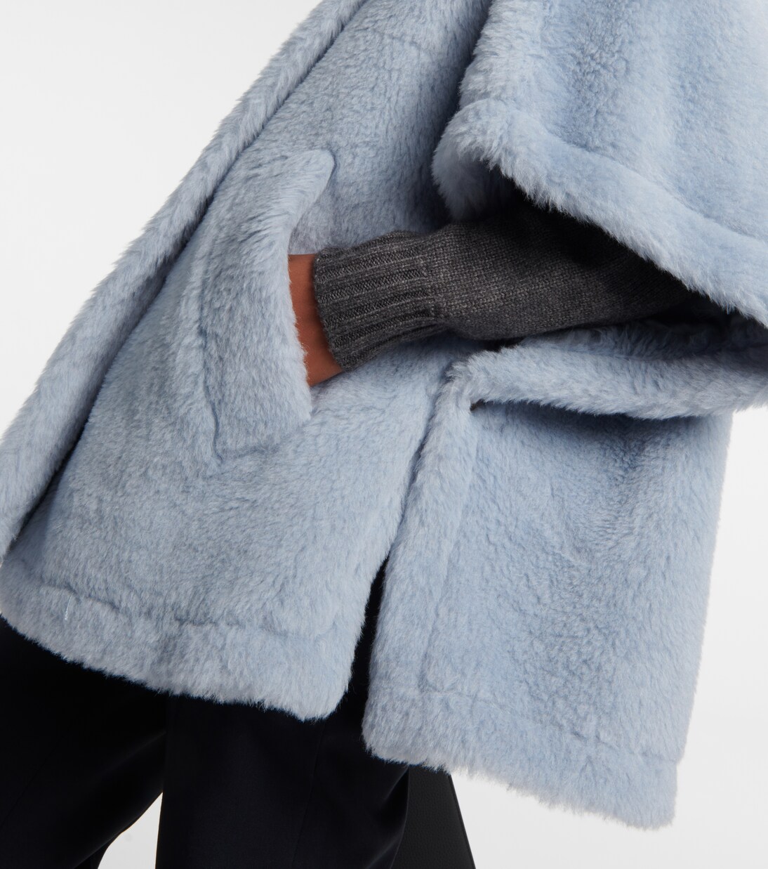 Mantella Tebe in teddy di alpaca, lana e seta | Max Mara