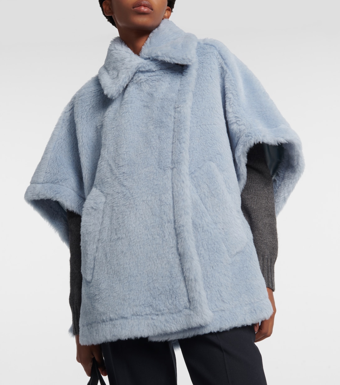 Mantella Tebe in teddy di alpaca, lana e seta | Max Mara