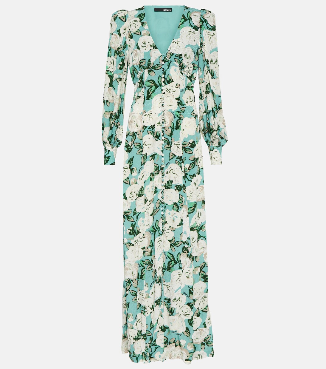 Floral pleated maxi dress  | Rotate