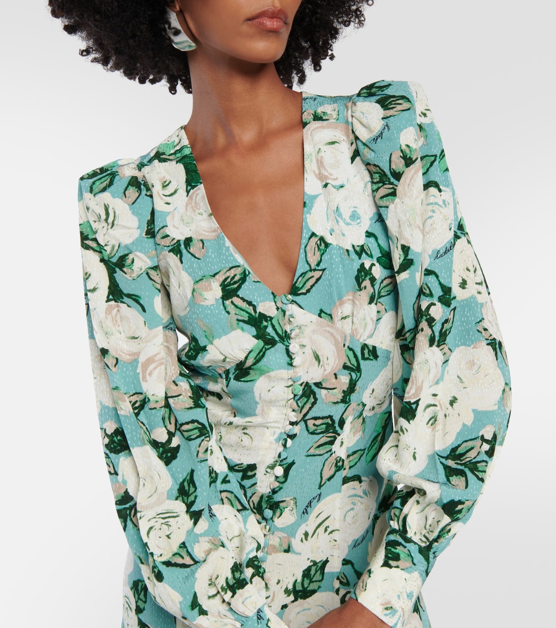 Floral pleated maxi dress  | Rotate
