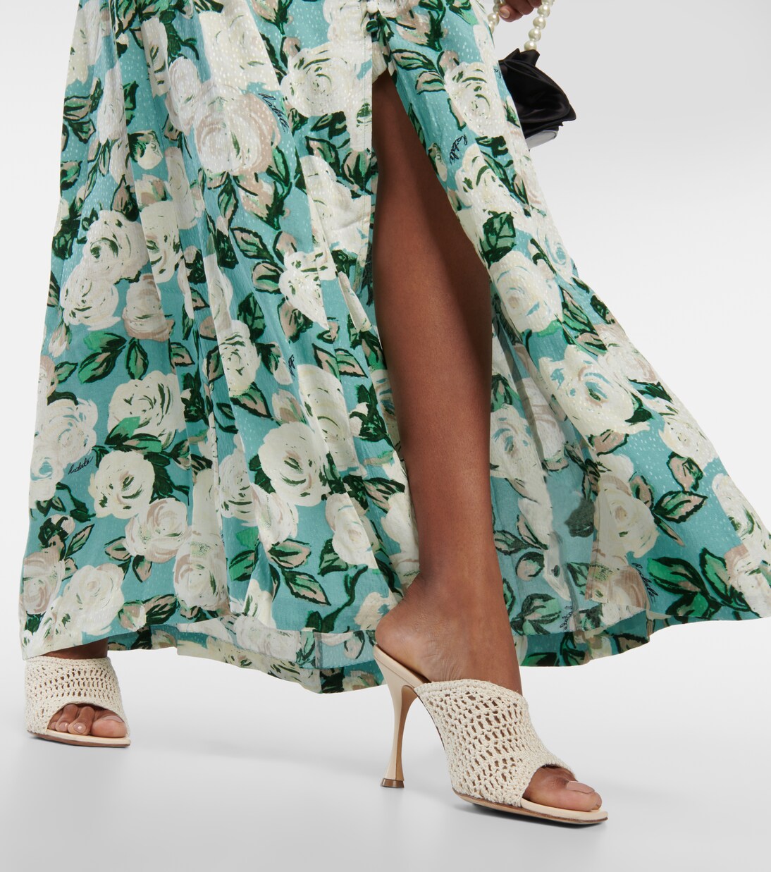 Floral pleated maxi dress  | Rotate