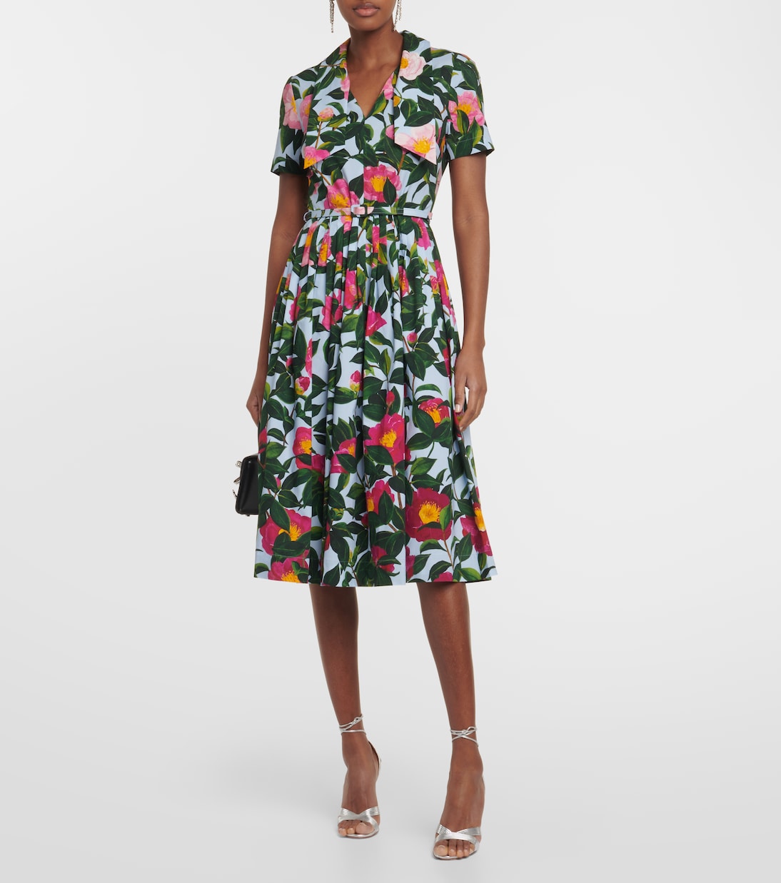 Midikleid aus Popeline | Oscar de la Renta