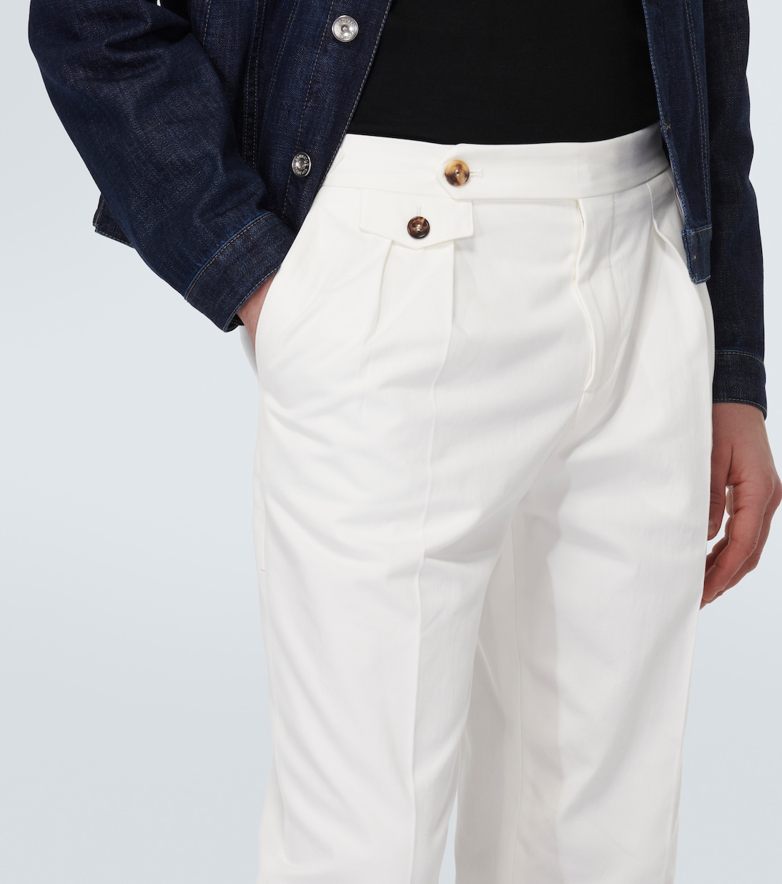 Pantalones rectos de algodón | Brunello Cucinelli