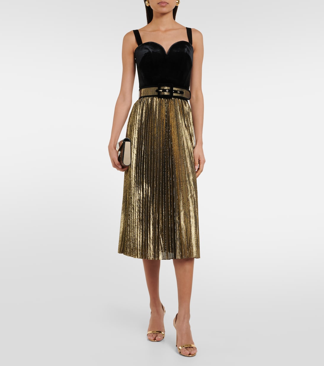 Josie velvet bustier midi dress | Rebecca Vallance