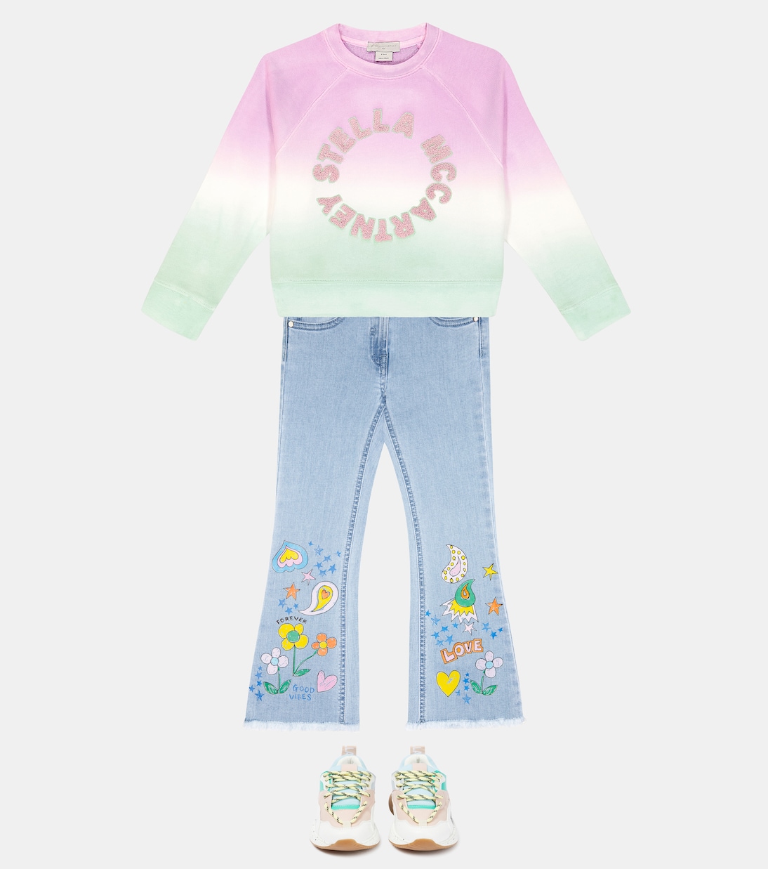 Sudadera de jersey de algodón tie-dye | Stella McCartney Kids