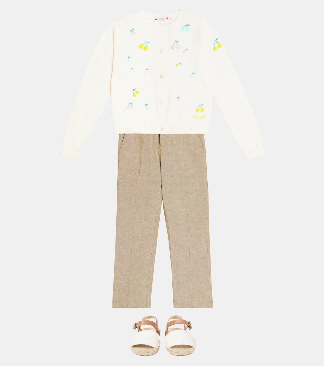 Pantaloni regular Peter in cotone e lino | Bonpoint