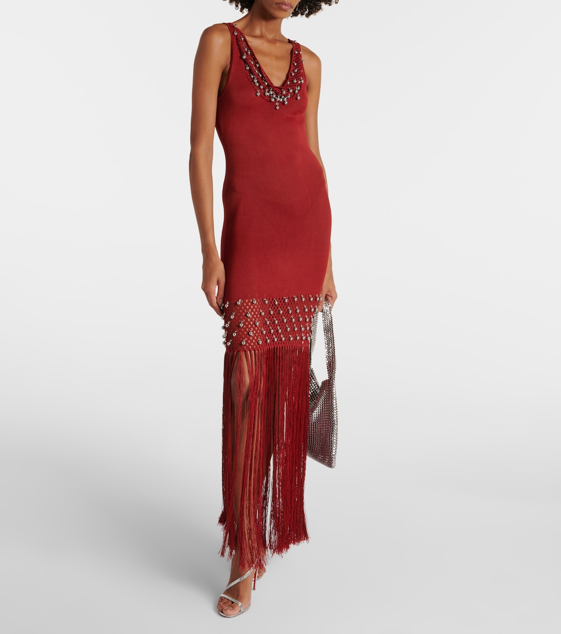 Embellished crochet midi dress | Rabanne